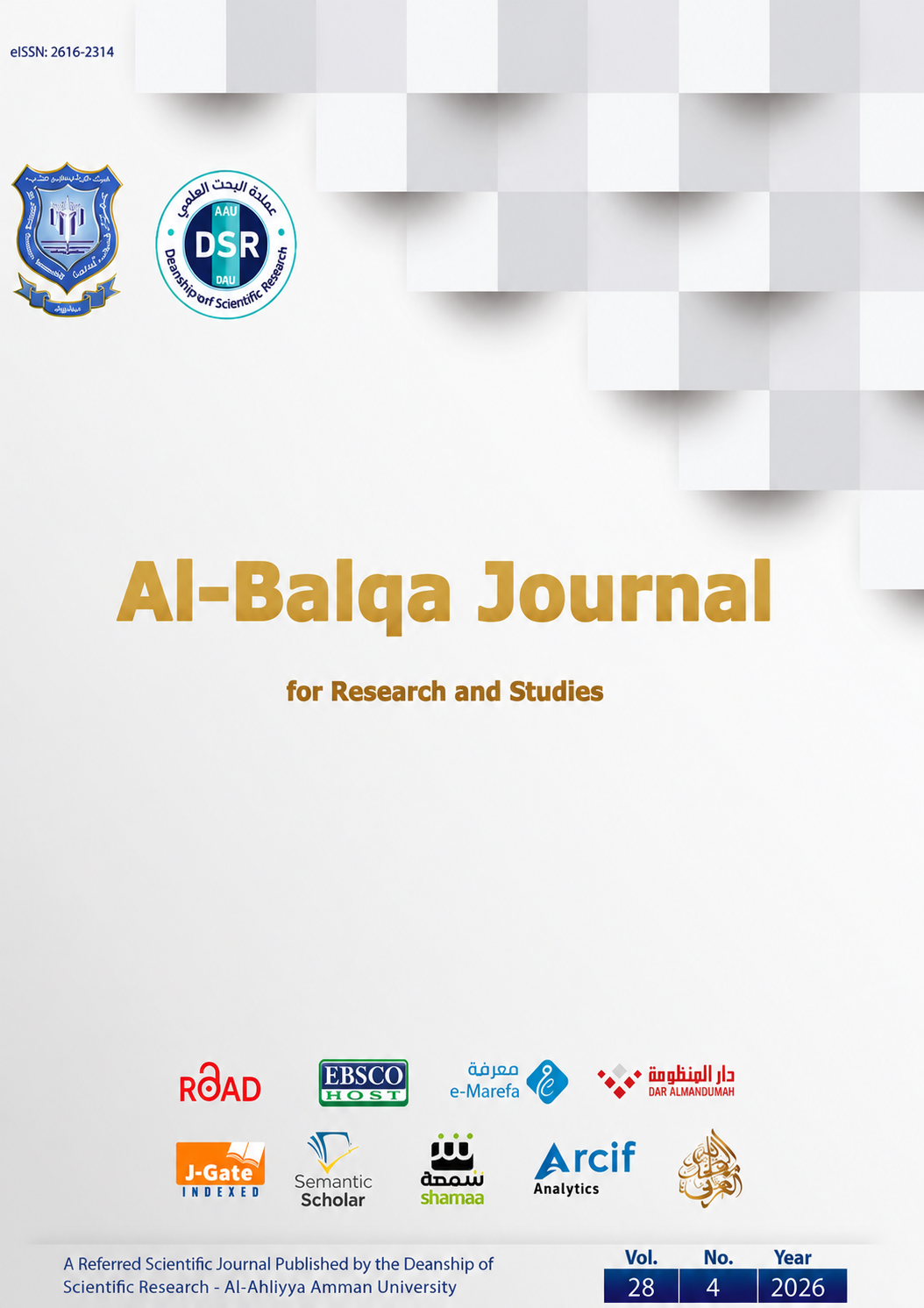 					View Vol. 28 No. 4 (2026): 28 (4)
				